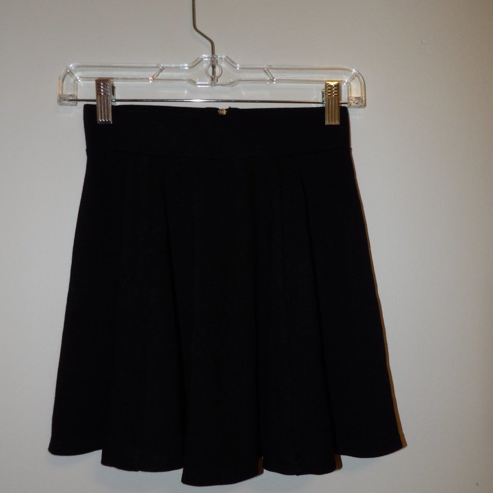 Divided Black Skater Skirt with Zipper size XS
